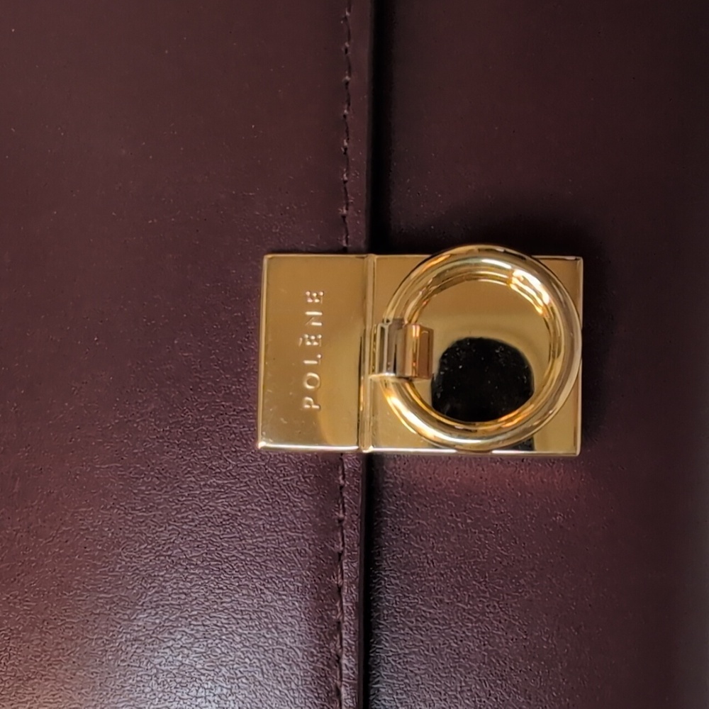 Polène Numéro Sept Wallet Smoth Leather Wallet In Burgundy - Picture 2 of 10